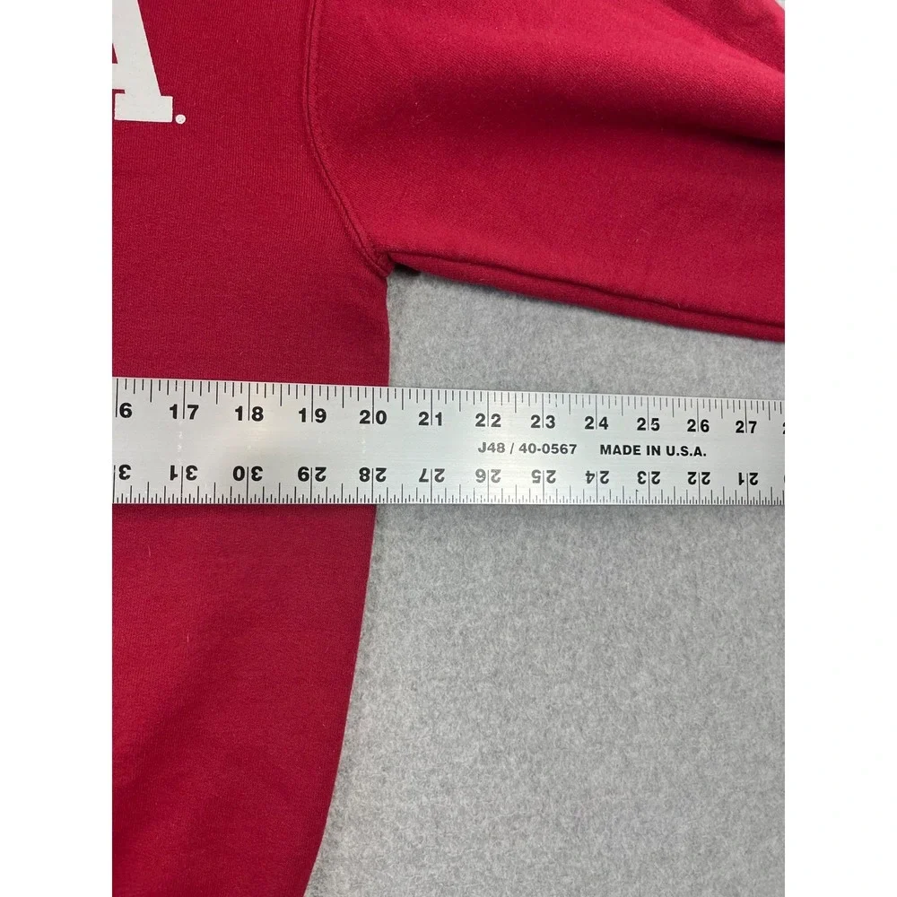 Indiana University Sweatshirt Mens S Red Champion IU Hoosiers Long Sleeve Crew